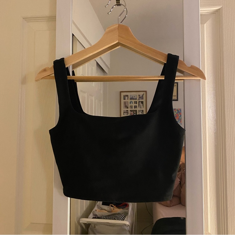 Reformation Ivy Ecostretch Cropped Tank XS Black